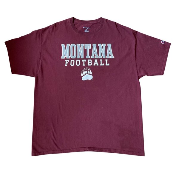 Champion Other - Champion Montana Football XXL Maroon T-Shirt 100% Cotton Made In El Salvador